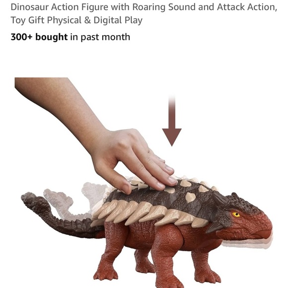 Mattel Brown and Tan dinosaur Ankylosaurus - Picture 5 of 5